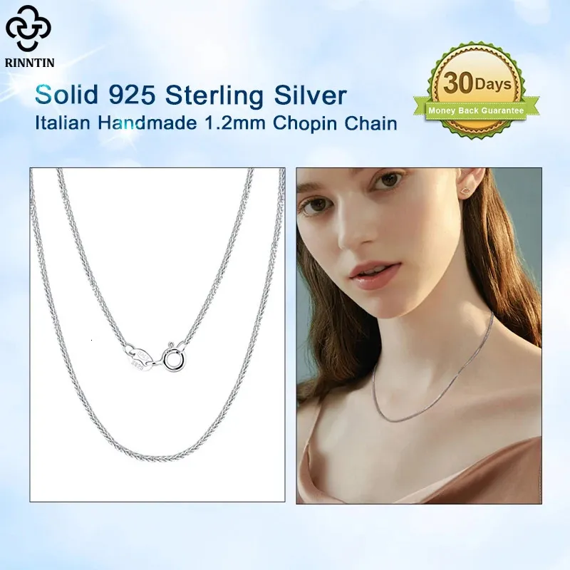 925 Sterling Silver Popcorn Chain Necklace – Italy Made, 1.2mm, Diamond-Cut Rope Style