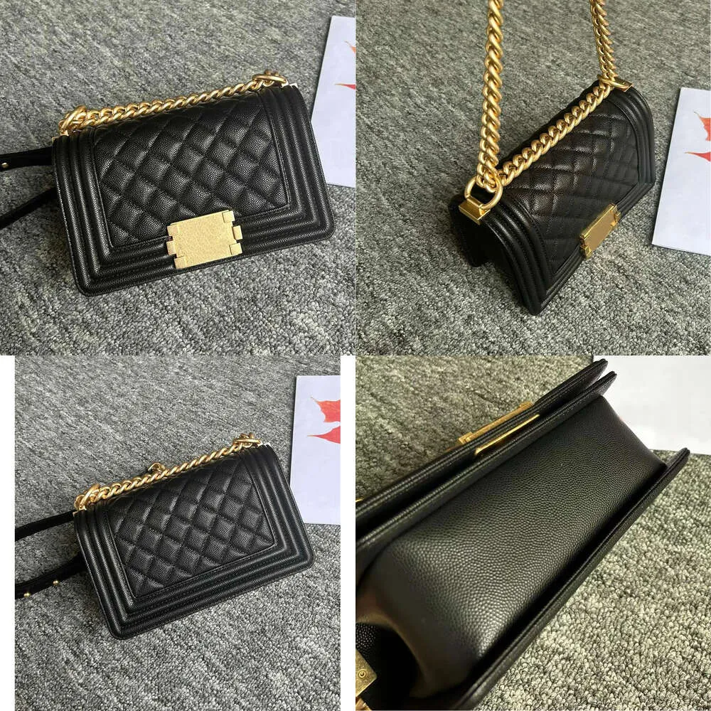 Banca a tracolla di qualità 10A più alta Designer per spalle da 20 cm Donna Caviar in pelle Crossbody Borse Fashion Borse a catena di fascia alta Borsa con Borsa con Box X034 S SS Qualità originale