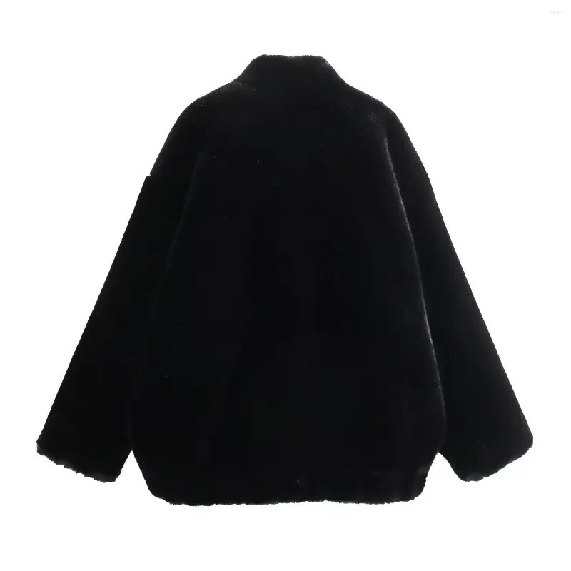 Jackets de mujer para mujeres Arenque retro de pieles retro de piel de invierno para tops calientes de lujo negro de moda de moda