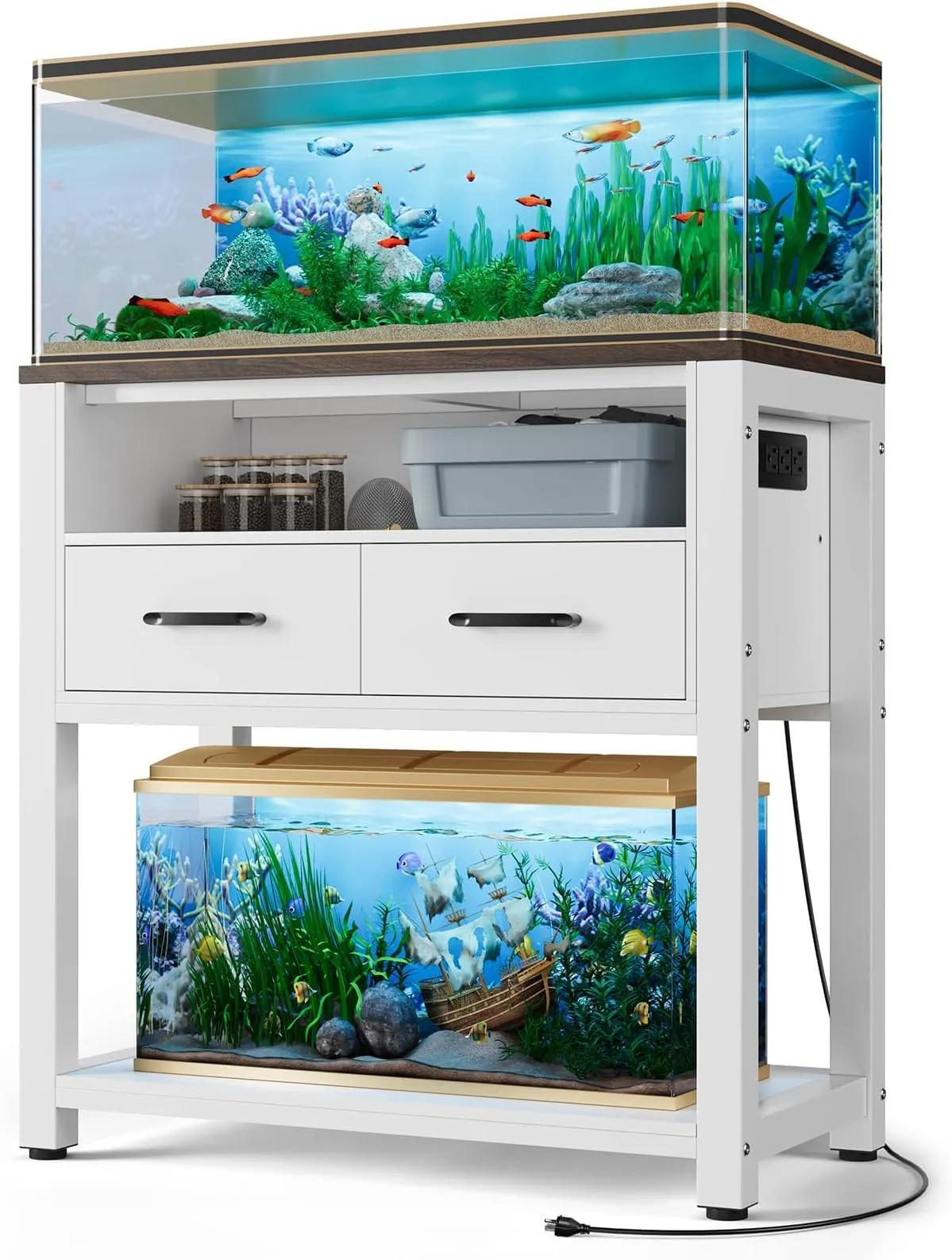 Save Big on Bulk 20 Gallon Fish Tank Stand With Storage EOSVALO 20 29  Gallon Fish Tank Stand Heavy Duty Metal Aquarium Stand With Storage, Power 
