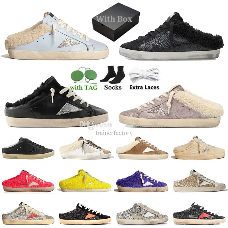 Con Sneakers doradas de alta calidad de alta calidad, la marca Italia Paris Ball Star Flat Casual Shoes Liberación de lentejuelas de SUPER SUPER SUPER SUPERS SUPERS SUPERSA DISEDORES DESIGNES DHGATE