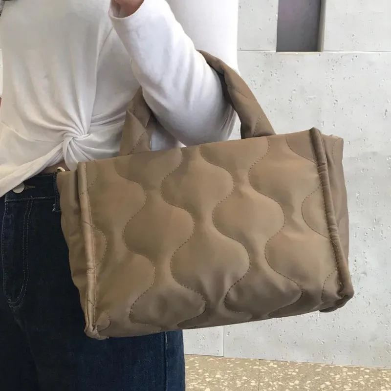 Designer de bolsa Tecido de algodão Tote Mulheres ombro casual cor sólida Bolsa feminina Bolsas crossbody para 2024