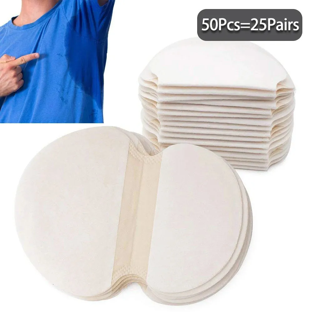 50pcs Schweißpolster Sommer Achselhöhlen Pads Achselhöhlen -Anti -Schweiß -Patch Unisex Einweg -Unterarmeinsätze Absorbieren Schweißschildpolster 240426