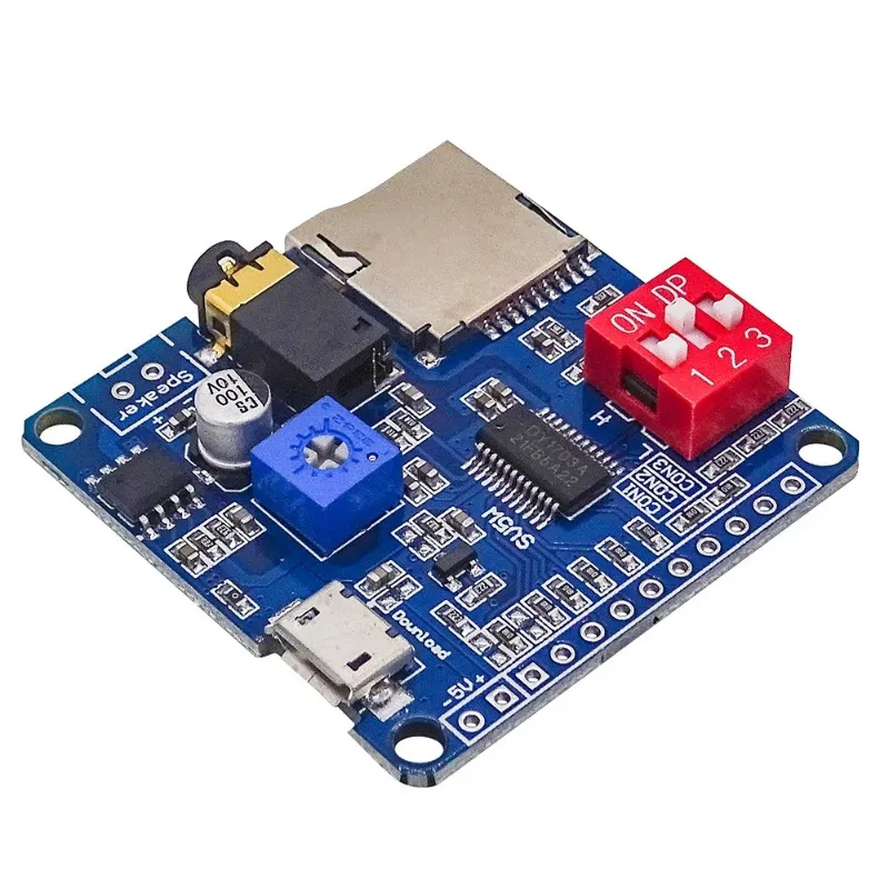 Модуль Voice Playback Board Mp3 Music Player 5W Mp3 Playback Serial Control SD/TF Card для Arduino Dy-Sv5w