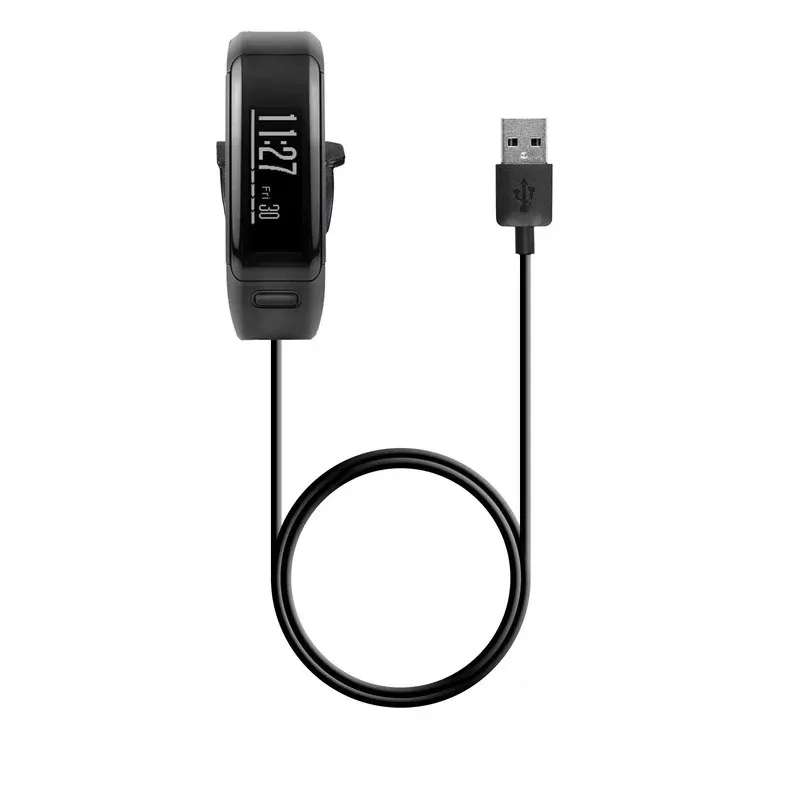 USB Power Charger Cable för Garmin Vivosmart HR Fast Charging Dock 1M Data Cord för Garmin Vivosmart HR+ Approach X40 Watch