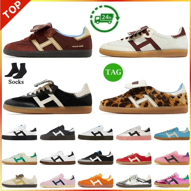 2024 Designer schoenen Leopard Print Wales Bonner Vintage Puff Trainer Sneakers Non-Slip Outsole Fashionable 00S Classic Men Dames Casual schoenen