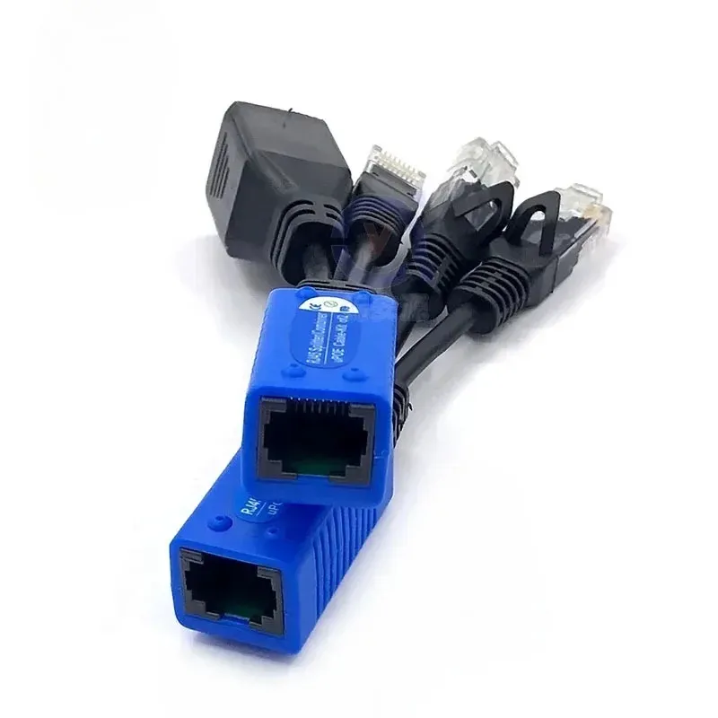 new RJ45 splitter combiner uPOE cable, two POE camera use one net cable POE Adapter Cable Connectors Passive Power Cablefor uPOE camera connector