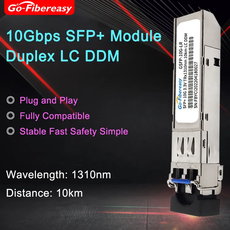 Modulo ricetrasmettitore LR da 10 GB SFP Modulo SFP DDM DDM DDM DDM DDM DDM DDM per ubiquiti/cisco/zyxel/tp-link apparecchiatura ottica