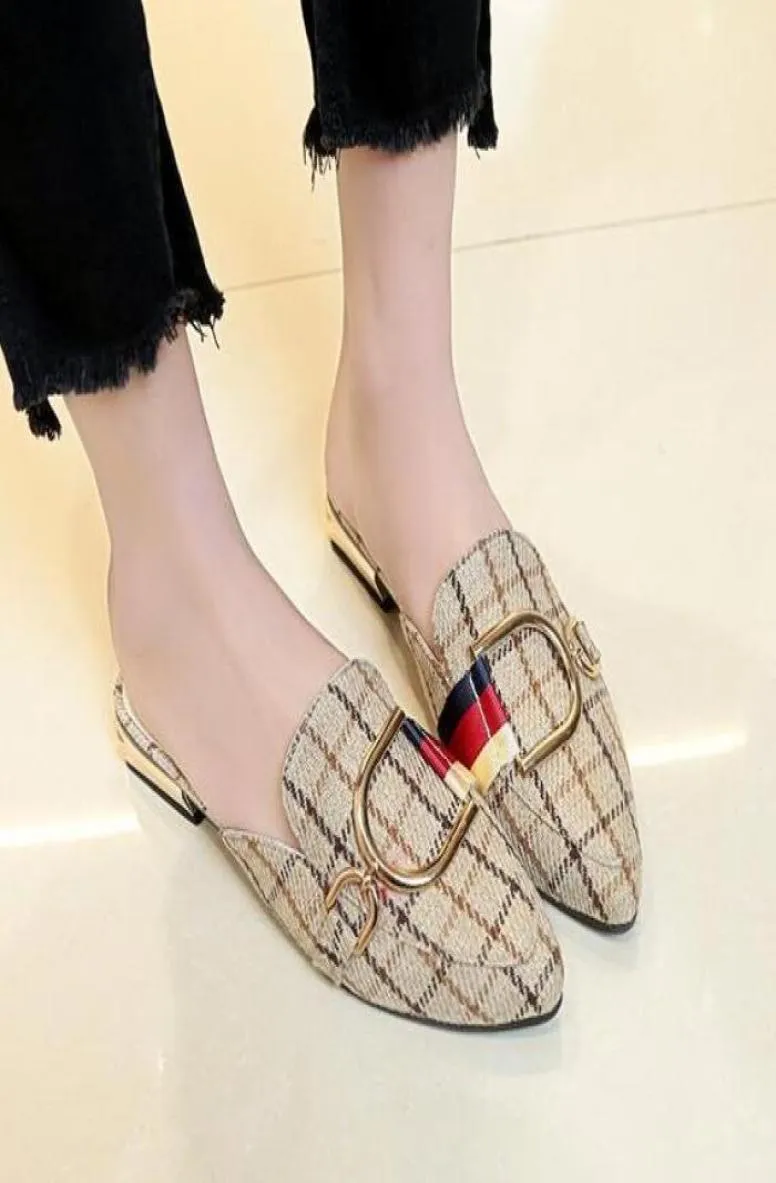 Brand Slipper Fashion Mules Princetown Femmes Slippers Mules Flats Designer Fashion Metal Chain Ladies Casual Shoes 3244235