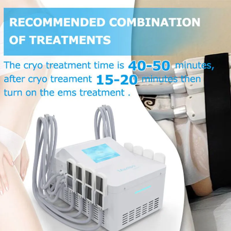 8 pads Cryo Machine avec EMS Pads cryo réduire la gamme de cryo amincissement en graisse