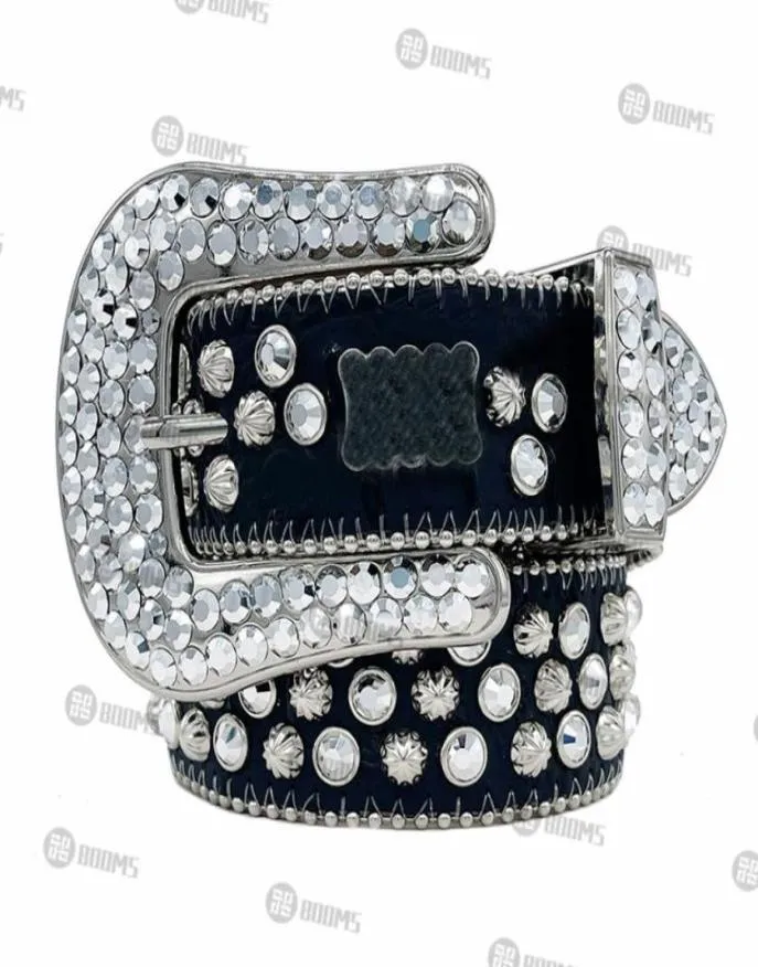 2021 Digner Belt Simon Belts for Men Women Shiny diamond belt Black on Black Blue white multicolour56402035776627