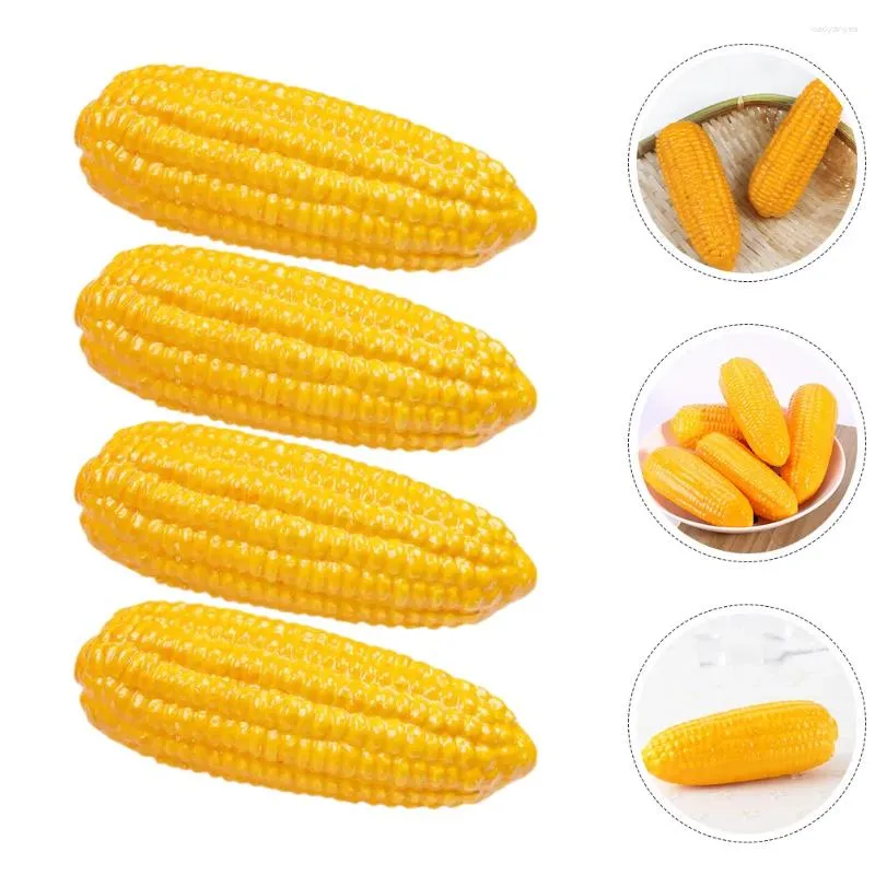 Decorative Flowers 4pcs Fake Corn Artificial Prop Models Foams Vegetable Props