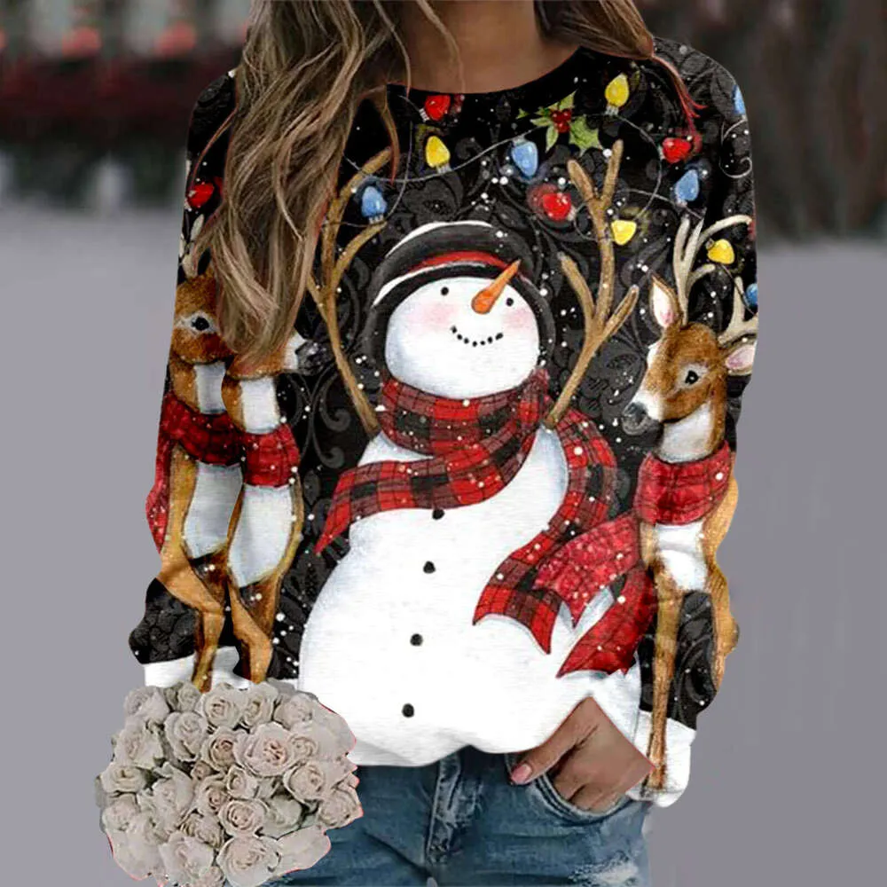 Snowman Masquerade Hoodie Women's Christmas Christmas Carnival Masquerade main image 0
