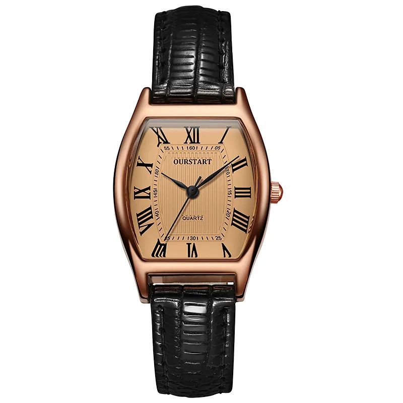 ヴィンテージ時計のメーカーの直接販売、人気のバレルタイプのクォーツベルトの女性の卸売