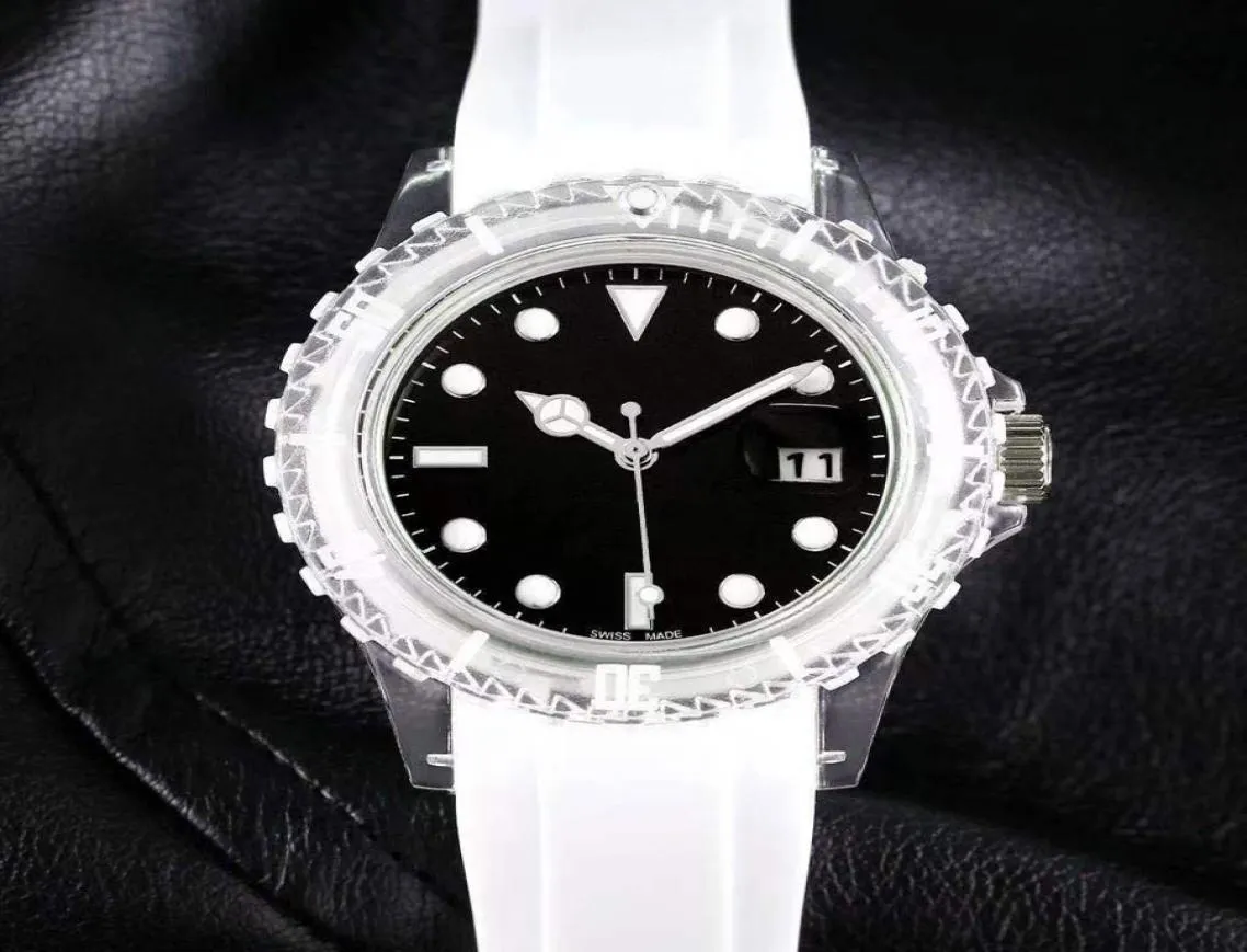 Marka zegarek dla mężczyzn w stylu kalendarza silikonowego kalendarza kwartalnego nadgarstka zegarki R1571365469