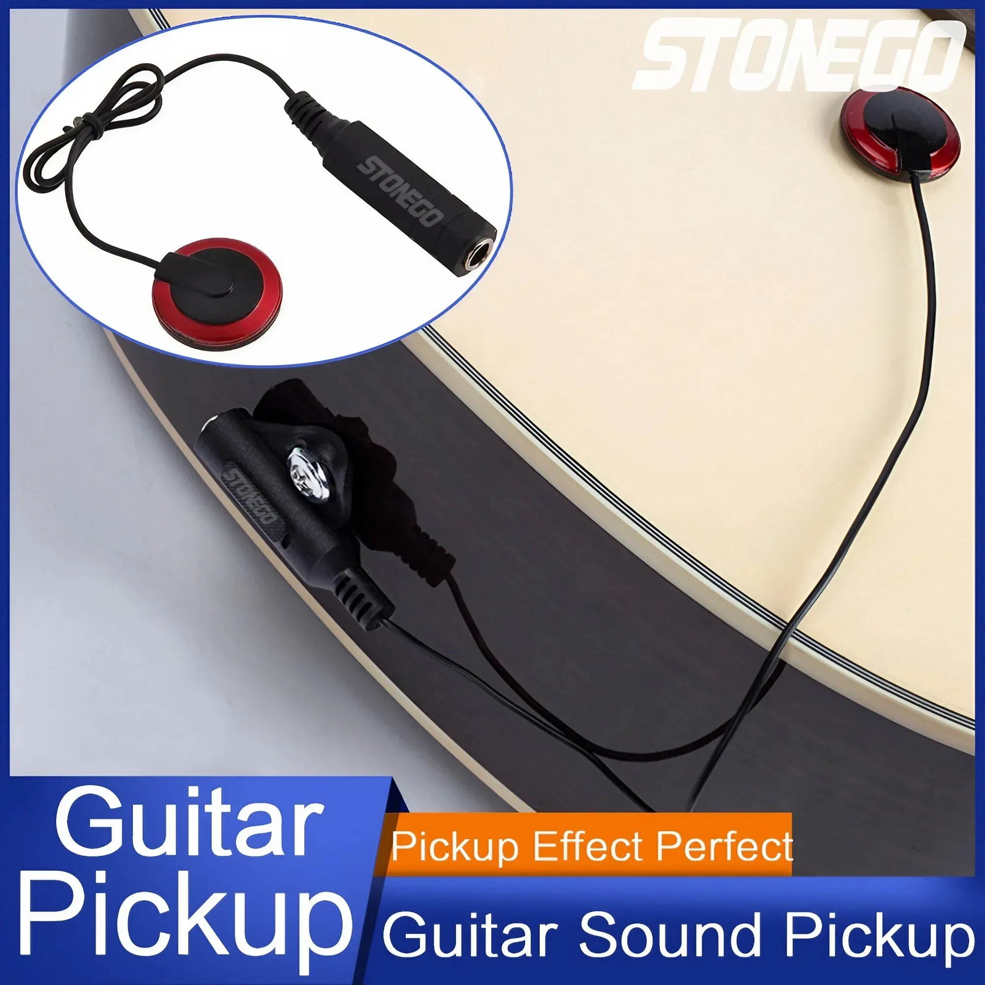 Microphones New Guitar Pickup Professional Piezo Contact Microphone Pickup Pickups Guitar Violin Ukulel Stonego Guitar accessoires