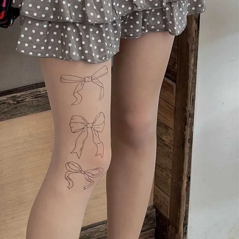 Сексуальные носки Новые чулки с печатью в корейские носки татуировки японская лолита JK.