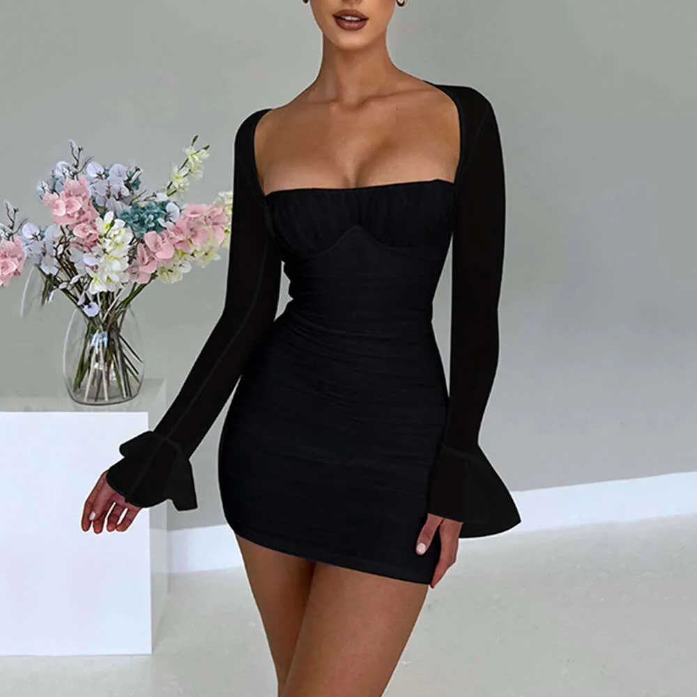 DHgate.com:Trendy Bodycon Dress - Autumn Winter Long Sleeve