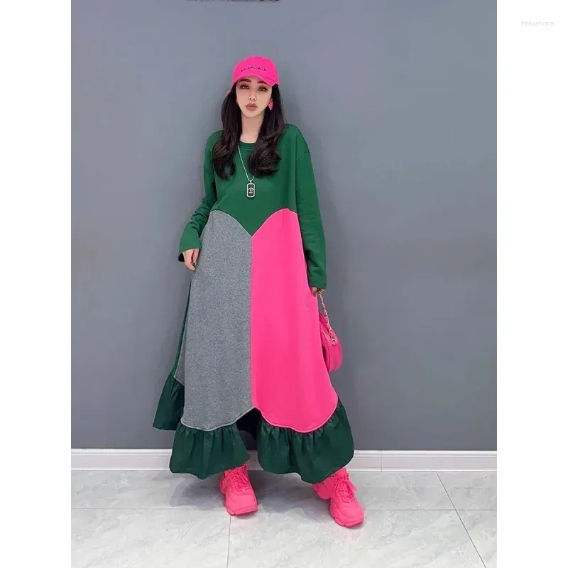 Casual Winter Dress Pullover Hooded Collar Loose Fit Ankle-Length Polyester Patchwork from Dhgate Basic & Casual Dresses - price 70.85 Casual Winter Dress Pullover Hooded Collar Loose Fit Ankle-Length Polyester Patchwork from Dhgate Basic & Casual Dresses - price 70.85