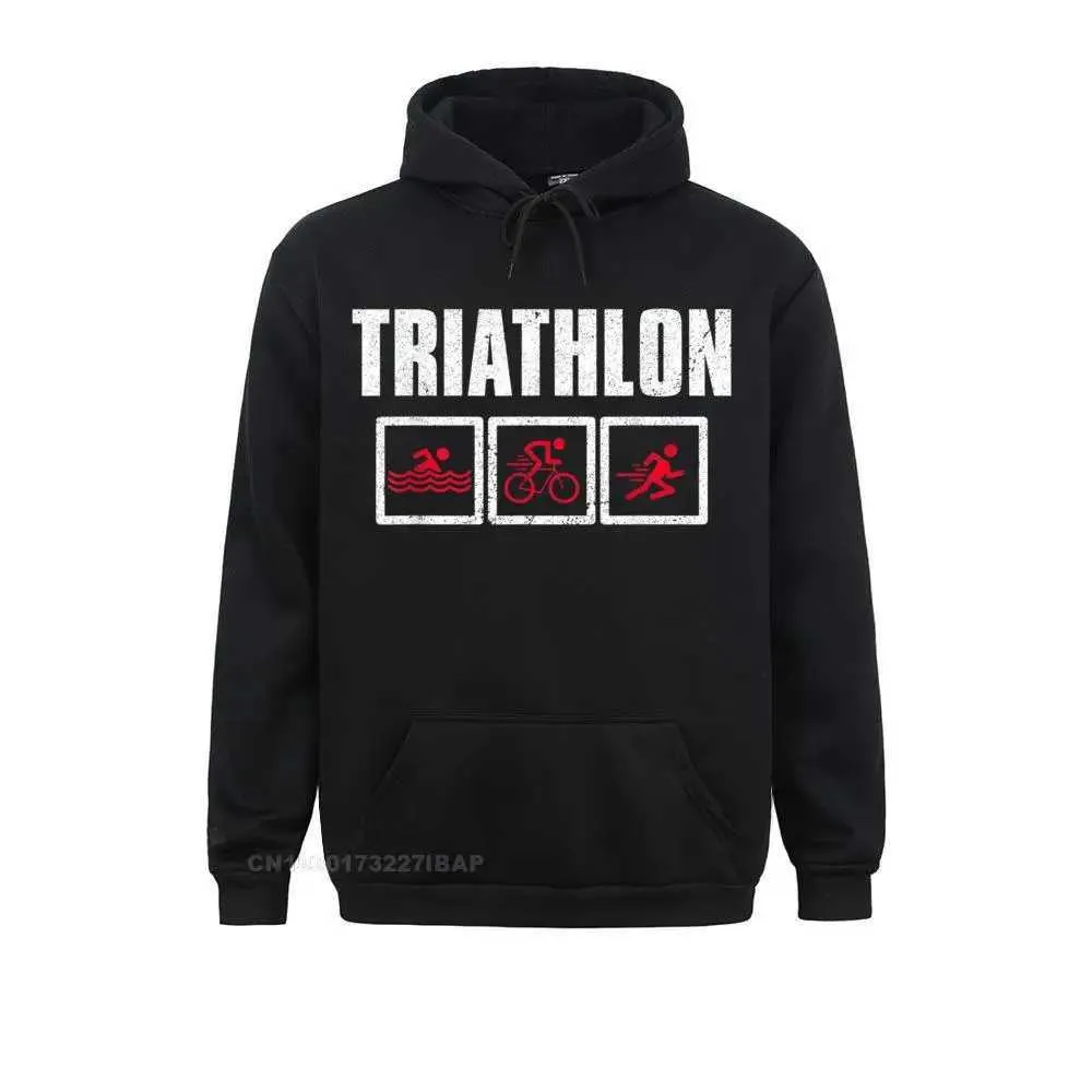 Sweats à capuche masculine Sweatshirts Triathlon Amourte Triathlon Sport Sport Cosie Long Slve Sweat à capuche ANNÉE BOIS SPEAUX BOY