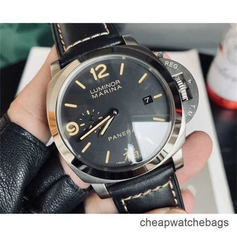 الساعات الفاخرة لساعة رجالي ميكانيكية 44 مم قرص Panerei Automatic Men S Top Watch العلامة التجارية إيطاليا الرياضية Wristwatches Ku3t