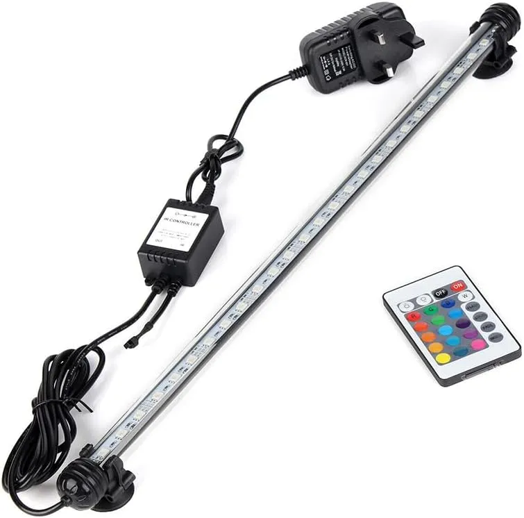 Remote RGB Submersible LED Aquarium Light - Waterproof Fish Tank Lights ...