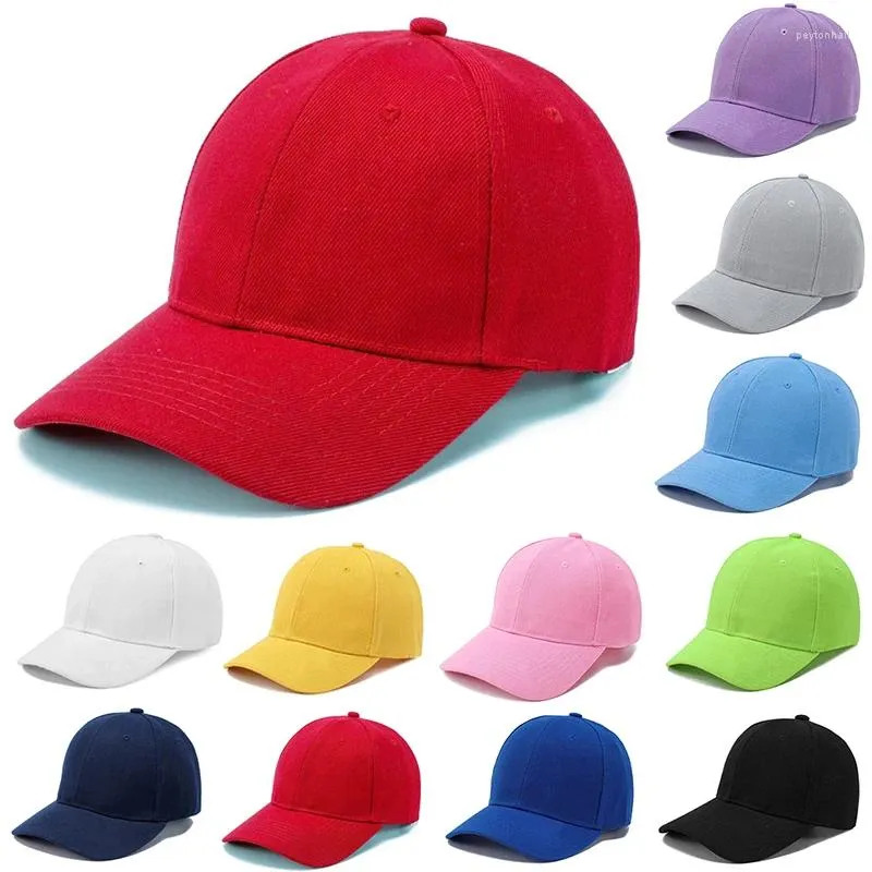 قبعات واسعة الحافة Soild Color Caps الأطفال ذروتهم الموضة غير الرسمية للجنسين للجنسين.