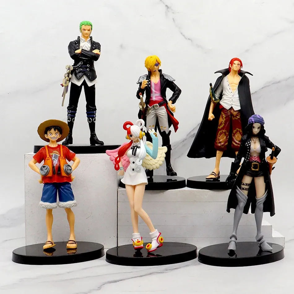 One Piece Figure Teatre Edition Red Robin Roronoa Zoro Luffy Nami Sanji Uta Anime Action Figurine Model Doll Toys Dift 240426