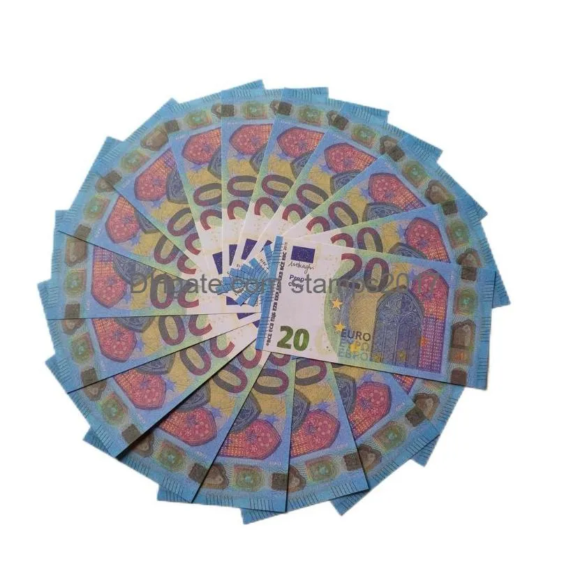 Sonstige festliche Partyversorgungen Wholesales -Requisite -Geldkopie 10 20 50 100 200 500 gefälschte Notizen Faux Billet Euro Play Collection Geschenke 100