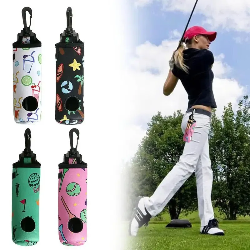 Golf top torbası taşınabilir mini bel paketi 3 top çivisi saklayabilir.
