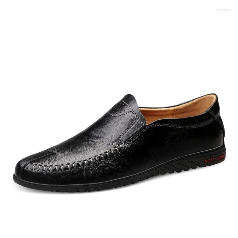 Casual Shoes Genuine Leather Formal Lofers For Men 2024 Slip On Moccasins Italian Male Driving Chaussure Homme 47