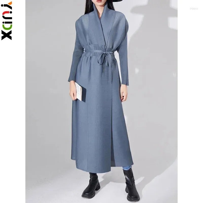YUDX Miyake Maxi Pleated Dress for Women with Long Sleeves and Gathered  Waist Belt from Dhgate Basic & Casual Dresses - price 56.27