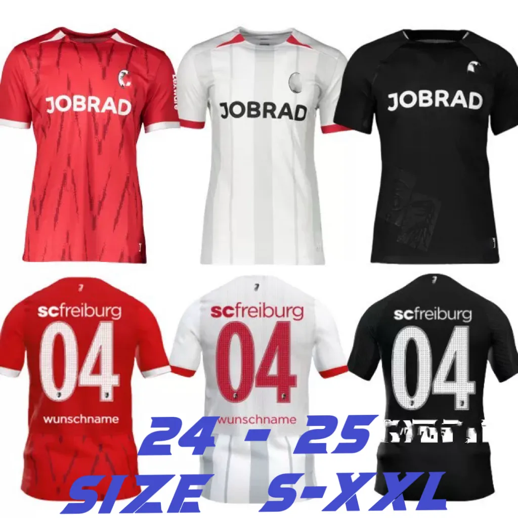 Save Big on Bulk Bundesliga Jerseys 24 25 GRIFO 24 2024 26 SC Freiburg Home  Away Soccer Jerseys KYEREH WEISSHAUPT GINTER KEITEL 2024 2025