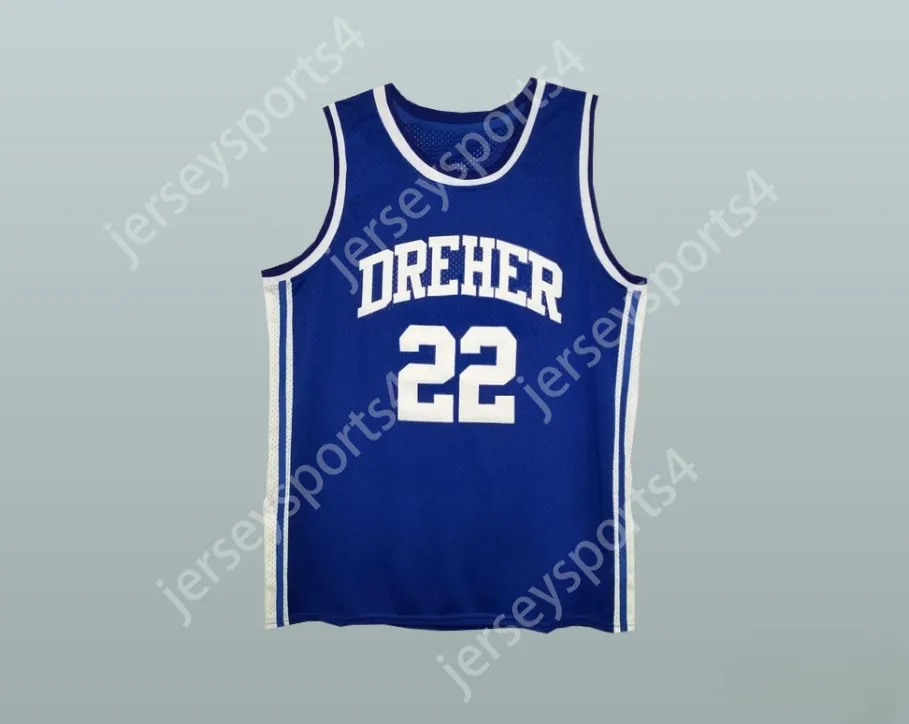 CUSTOM NAY Name Mens Youth/Kids ALEX ENGLISH 22 DREHER HIGH SCHOOL BLUE DEVILS BASKETBALL JERSEY TOP Stitched S-6XL