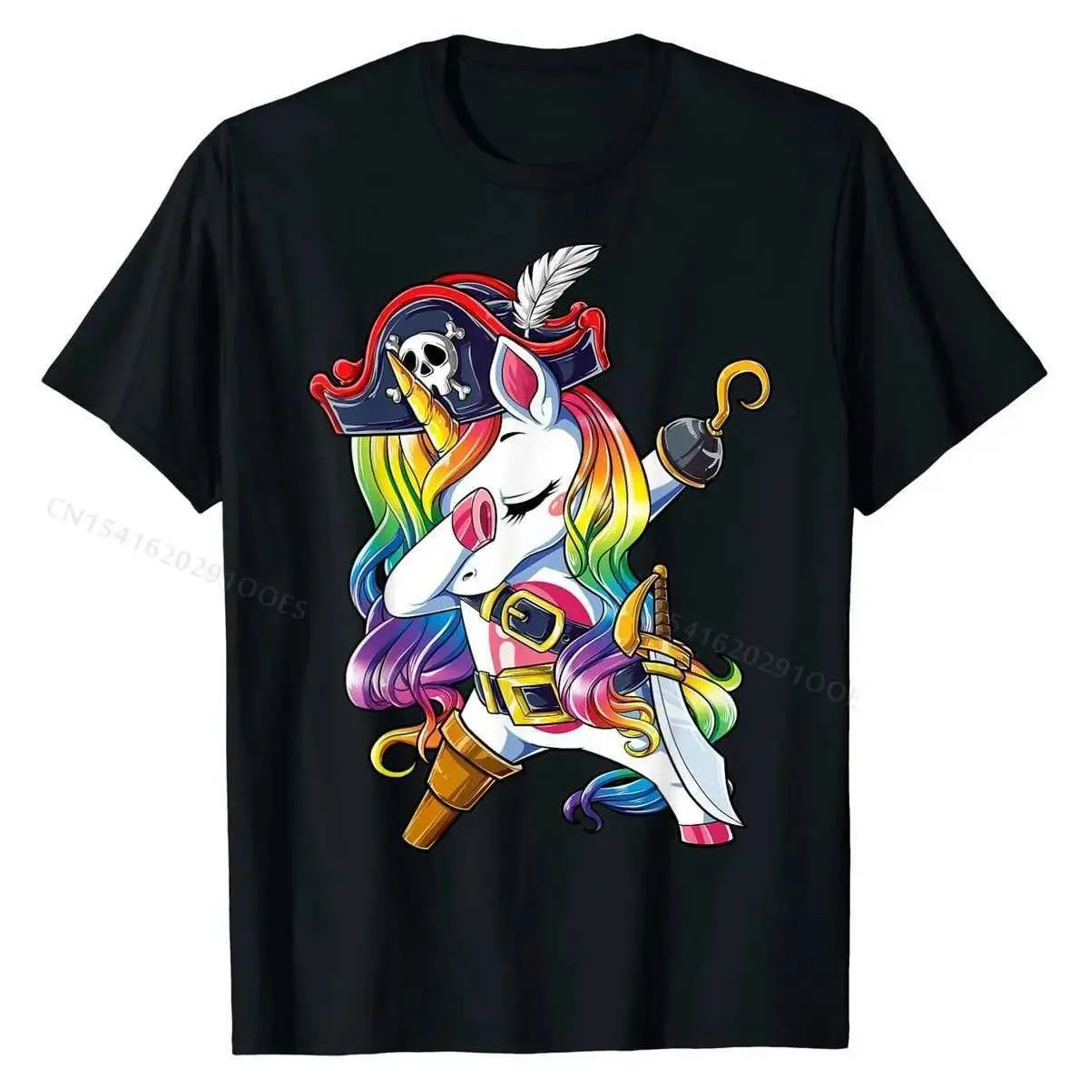 T-shirts masculins tamponnant le pirate de licorne Roger Come Kids Girls Boys T-shirt Tops