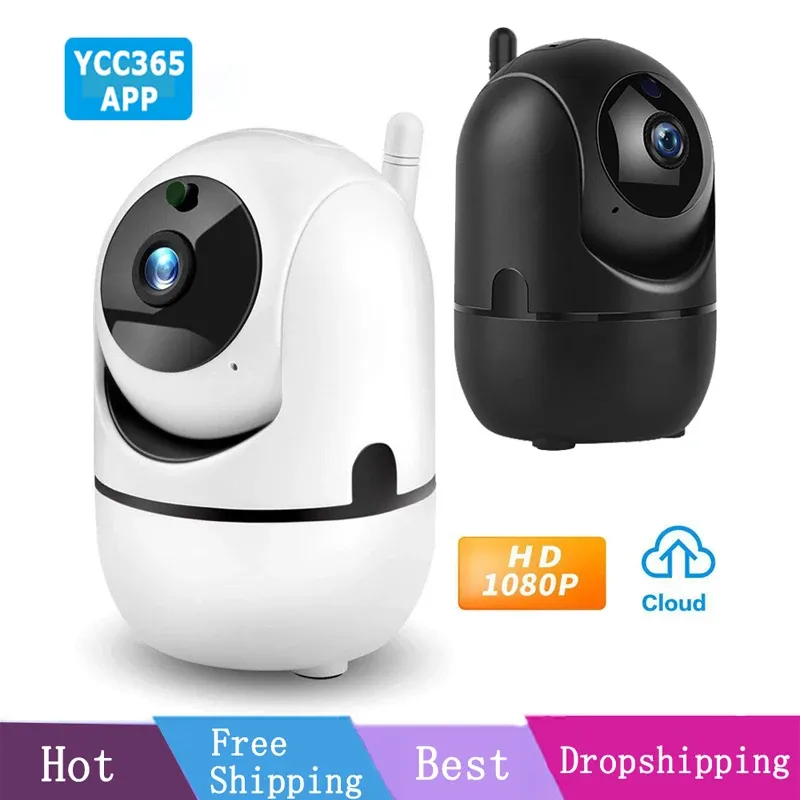 Webcams IP Camera Smart Home 1080p HD Security Camera Network Auto Tracking Network Wireless Surveillance Night Vision YCC365 Plus WiFi Camera