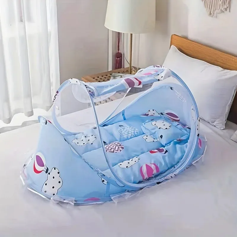 Baby Travel Bassinet Portable Bassinet Folding Baby Bed Baby Bassinet Bed Mini Travel Crib Spädbarn Travel Bed With Mosquito Net 240423