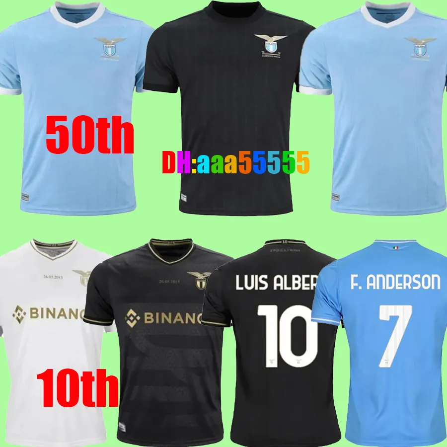 23 24 50 anni Maglie da calcio dell'anniversario Lazio 50 ° 10 ° 2023 2024 Immobile Luis Bastos Sergej Badelj Lucas J.Correa Zaccagni Marusic Shirt