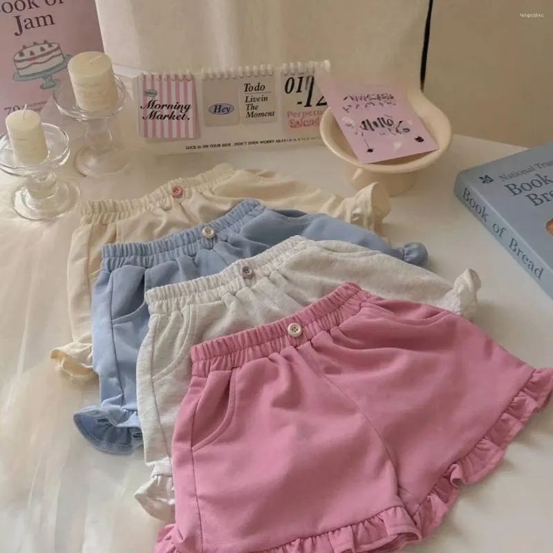 Shorts Baby Girls Short Pants Kids Candy Color Toddler Loose Trousers 2024 Summer 1 To 6 Yrs Children's Clothes Fashion