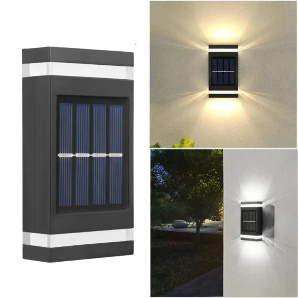 Decorazioni Lampada a parete solare Light Waterproof Solar Slow e giù illumina il giardino del giardino decorazioni al di fuori delle luci del sole