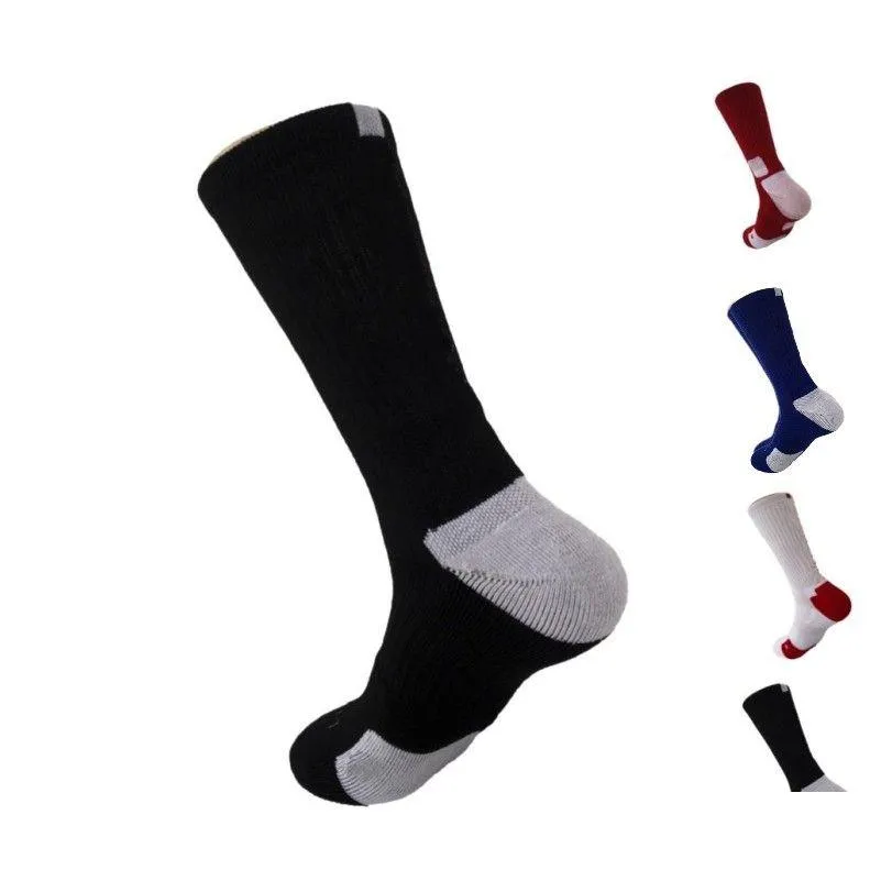 Mens Socks Usa Professional Elite Basketball Long Knee Athletic Sport Men Fashion Compression Thermal Winter Wholesales Drop Delivery Otgq0