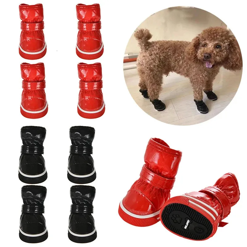 Waterproof Winter Dog Boots: Warm Fleece-Lined Paw Protection for