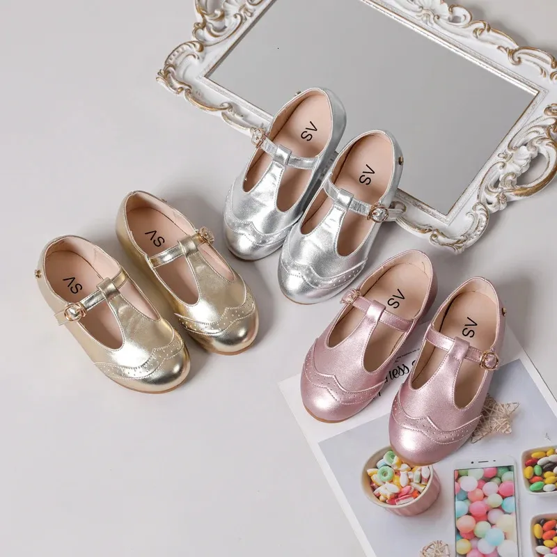 Çocuk ayakkabıları çocuklar t bar ayakkabı bebek kızlar moda marka ayakkabıları Toddler Ballet Flats Bebek Prenses Elbise Ayakkabı Mary Jane 240416