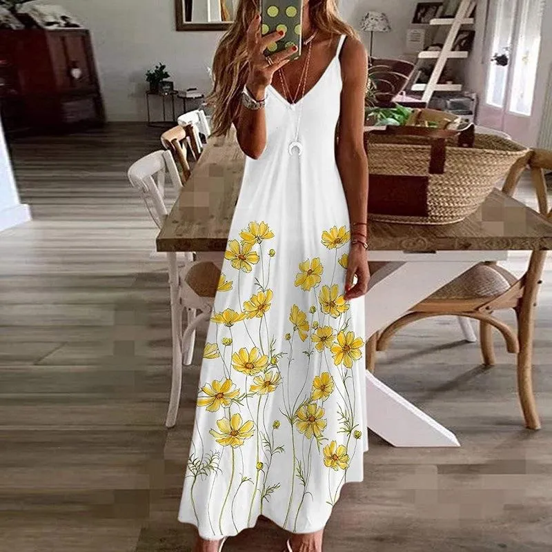 Letnia sukienka damska Suspird spódnica mała moda kwiatowa długa