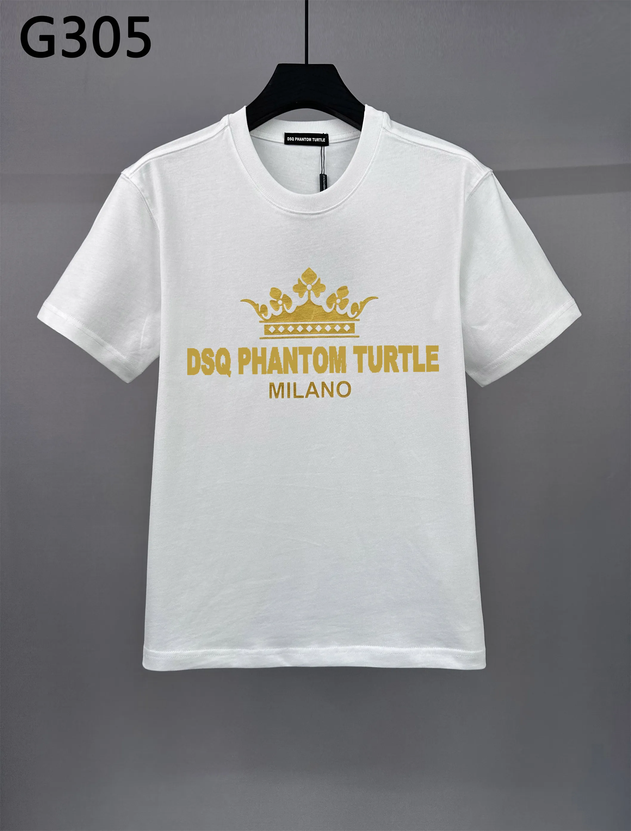 DSQ Phantom Turtle krótko-rękawowe T-shirt z Milano Logo Print T-shirt męs 5669