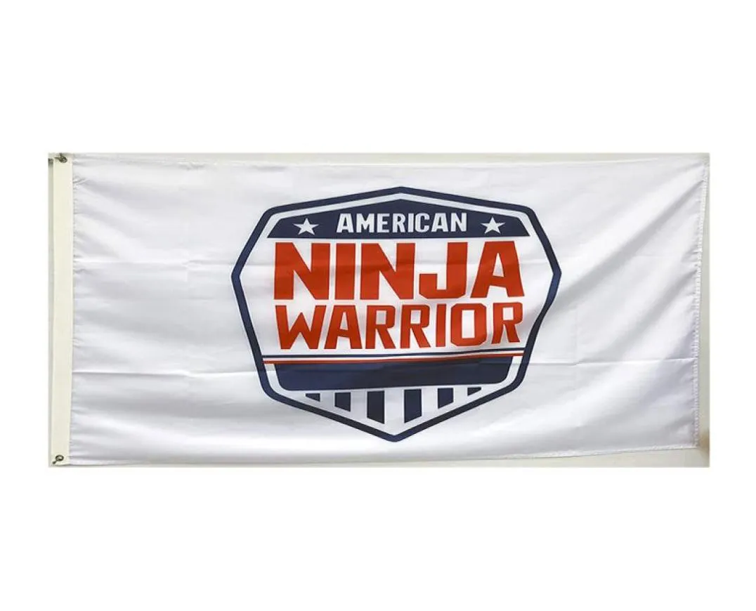 American Ninja Warrior Flag Flag Banner Konkurs przeszkoda Anw Race Gym 3x5 stóp przelotki odporne na podwójne zszyte Preci1841000