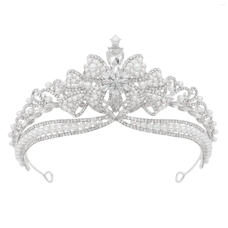 Headpieces Shape Woman Crown Baroque Headdress Wedding Temperament Simple Style Sparkling For Bridesmaid Head Decor