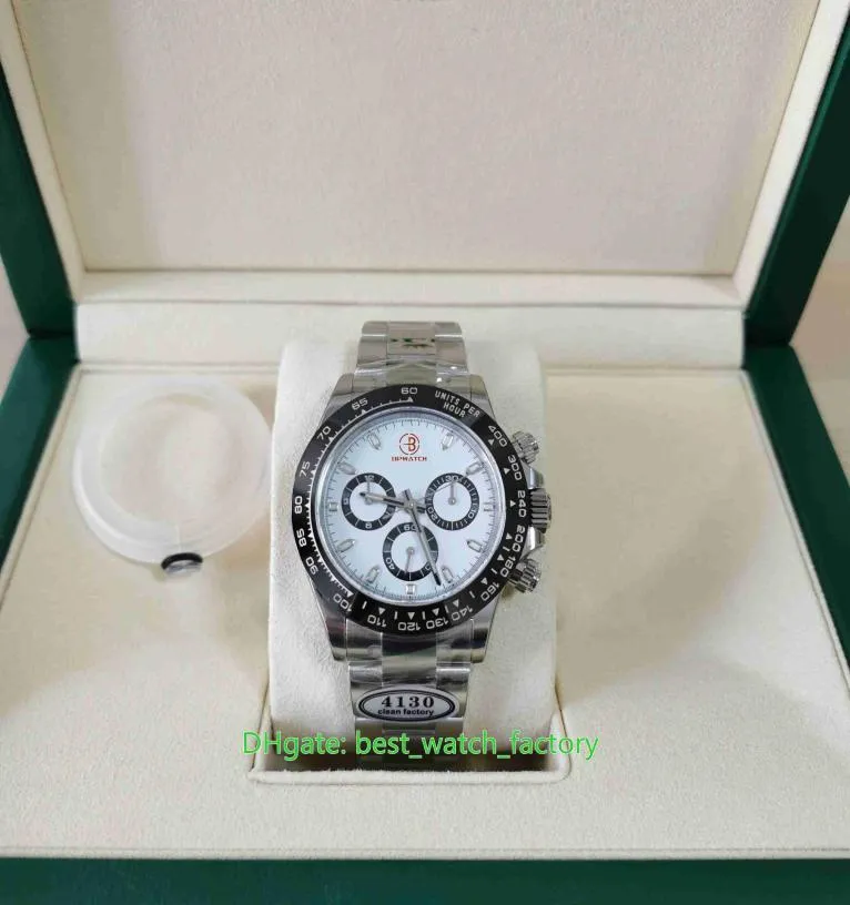 Clean Maker Extrathin Version Watches 40mm x 125mm 116500 Cosmograph Panda Chronograph CAL4130 Mouvement mécanique ME9344390