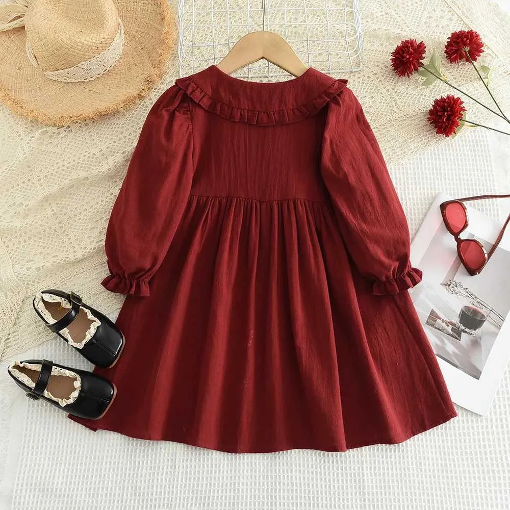 Girls Dress with Bear Doll Collar 3-7 Year Old Girls Red Princess Dress  100% Pure Cotton Autumn Clothing Model QZ230 from Dhgate Girls Dresses -  price 8.78