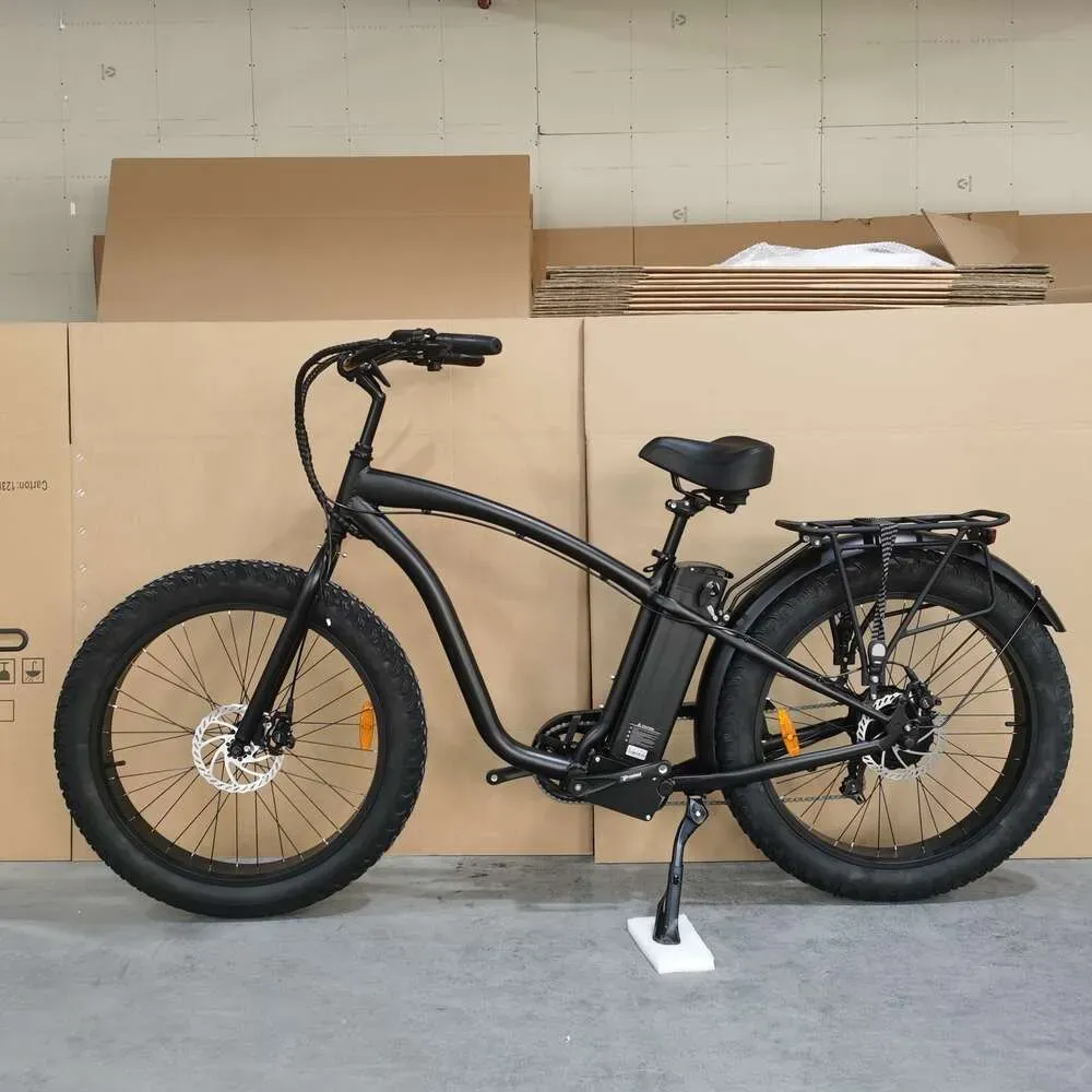 Ristar 2024 Cruiser EN15194 CE Kinesisk tillverkare Direktförsäljning Fat Tire Electric Bicycle Hammer Step Over Beach Ebike